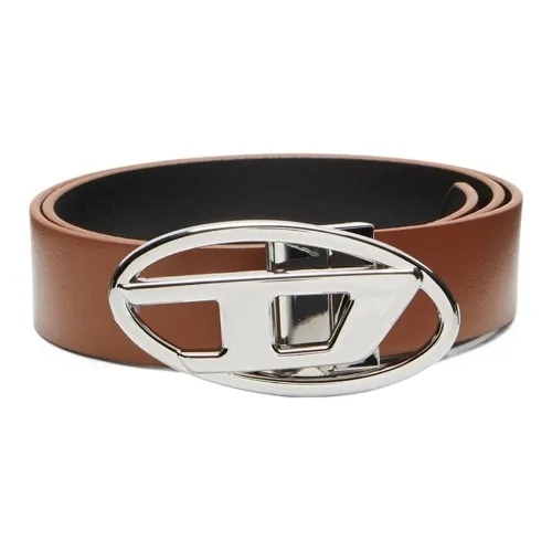 DIESEL B 1DR Logo buckle Leather Belt