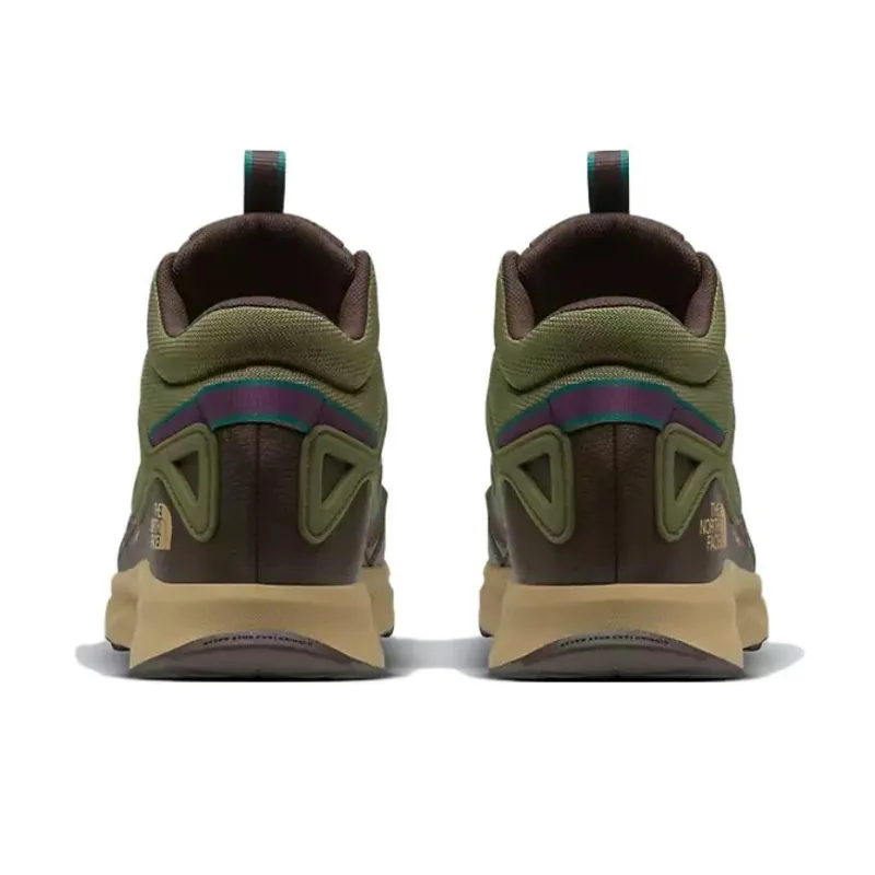 THE NORTH FACE Oxeye Water Resistant Rebound Mid Top Trekking Shoes Men's Forest Olive/Small Coffee Brown-2