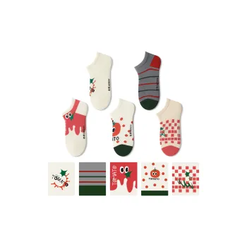 Crabsecret Spring And Summer No-Show Socks Women's 5 Pack