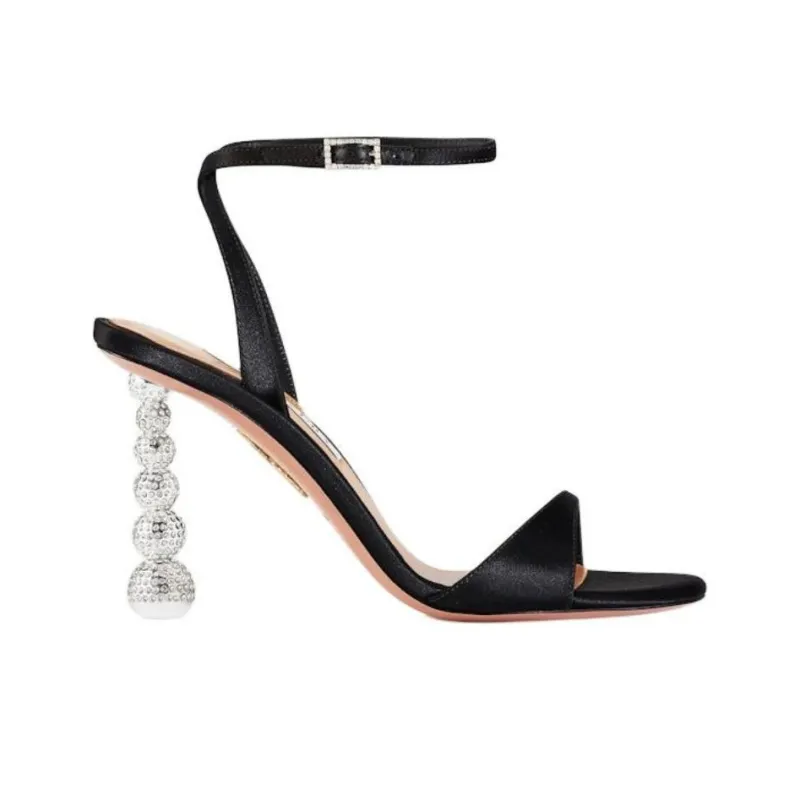 AQUAZZURA Yes Baby Strap Sandals 9.5cm Women's Black-1