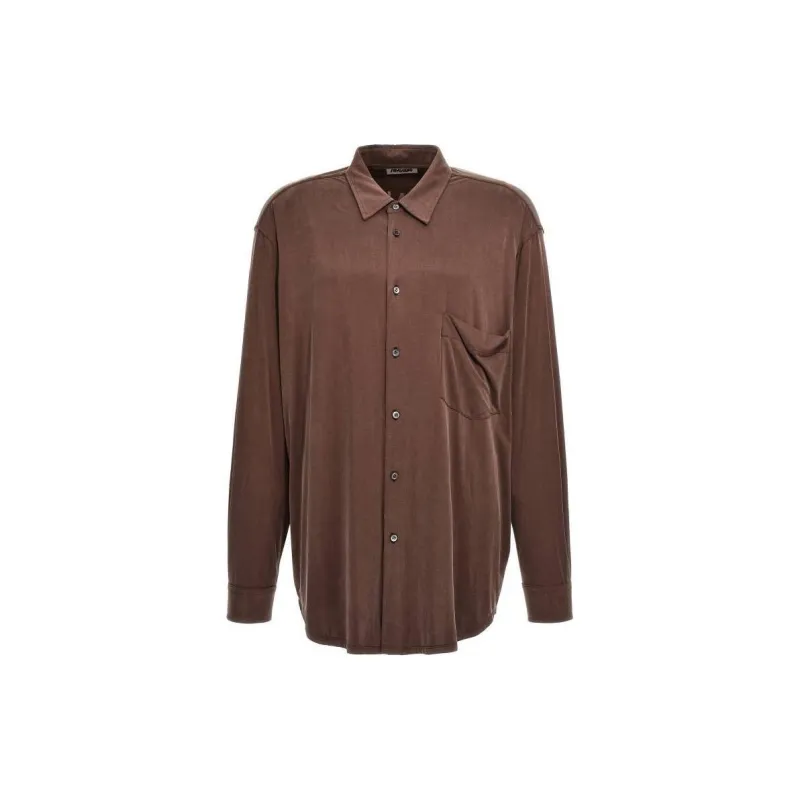 Magliano Braided Strap Detailed Spread Collared Shirt-0