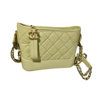 CHANEL Gabrielle Calfskin Hobo Bag Handbag Shoulder Bag Crossbody Bag Small Size Women's Green