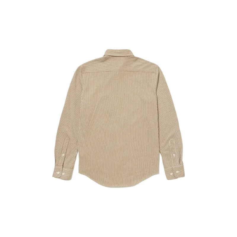 LACOSTE Striped Jersey Shirt Shirt Men's Beige-1