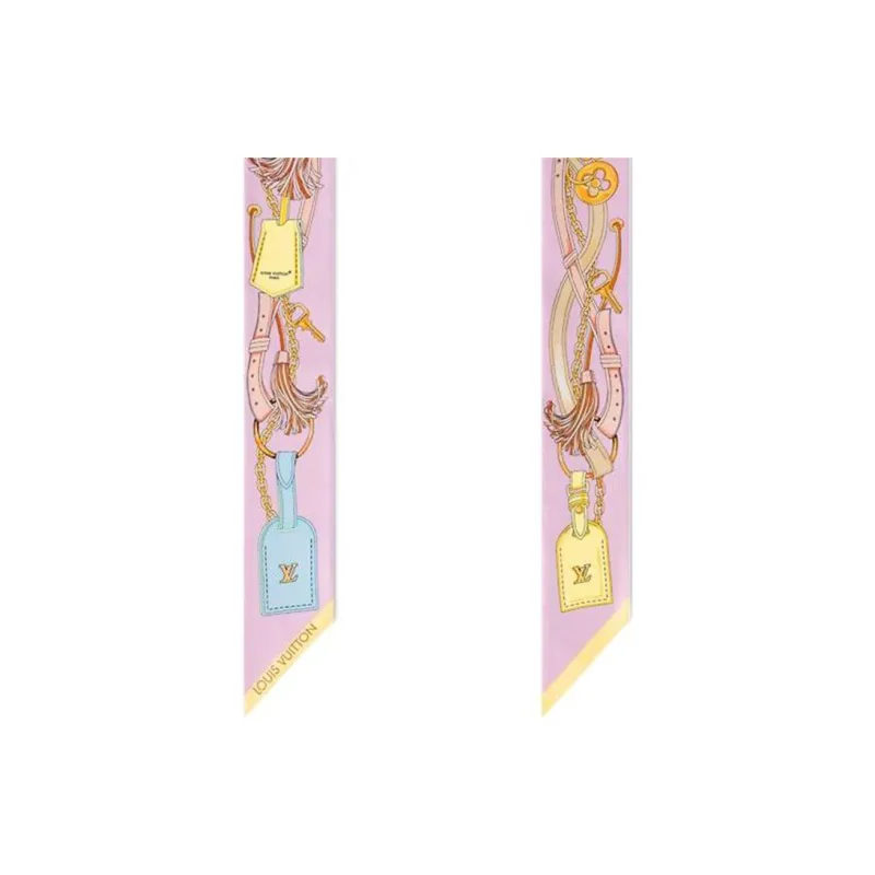 LOUIS VUITTON Silk Silk Scarves Unisex Violet-2