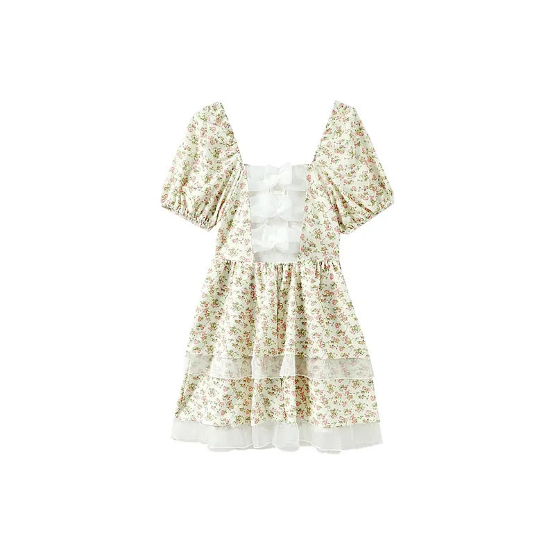 Incolore Short Sleeved Dresses Women's Floral-1