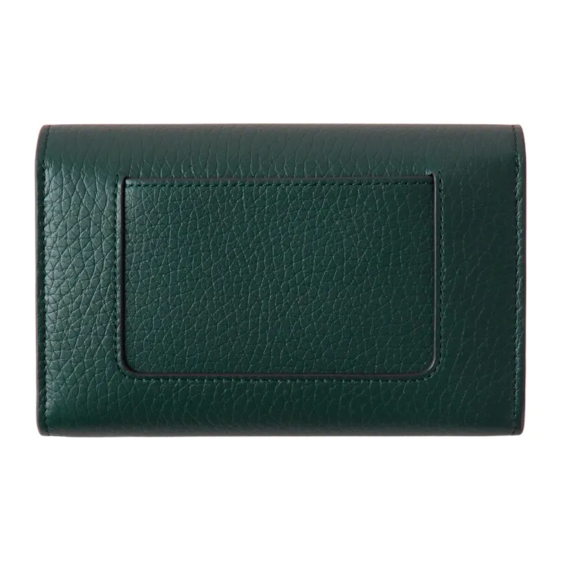 Mulberry Darley Coarse Grain Leather Wallet Medium Size Women's Classic Green-1