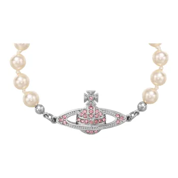 Vivienne Westwood Mini Bas Relief Pearl Chain Bracelet