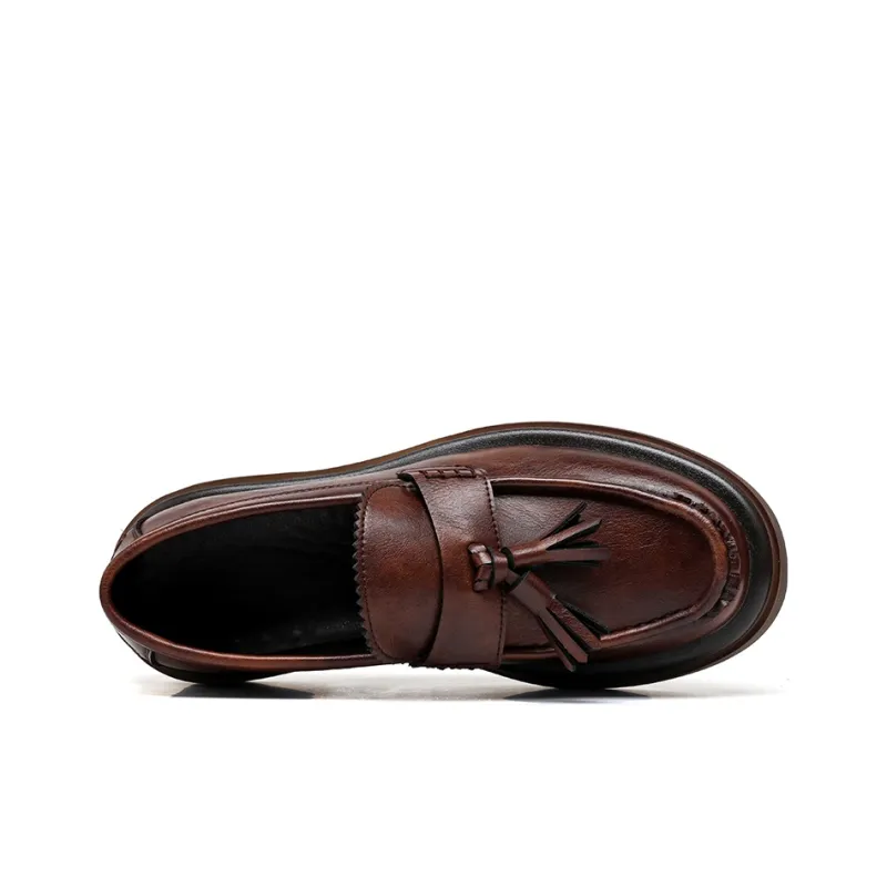 Chi Wolf Gommino Loafers Men Brown/Black-7