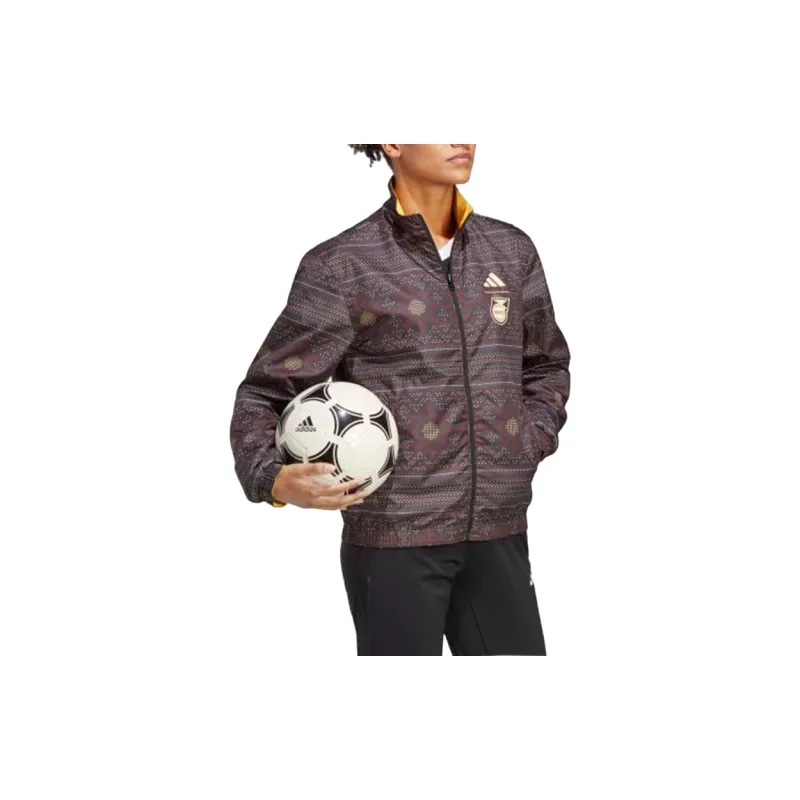 Adidas JAMAICA ANTHEM JACKET Jackets Coats Women's Deep Gold/Black-3