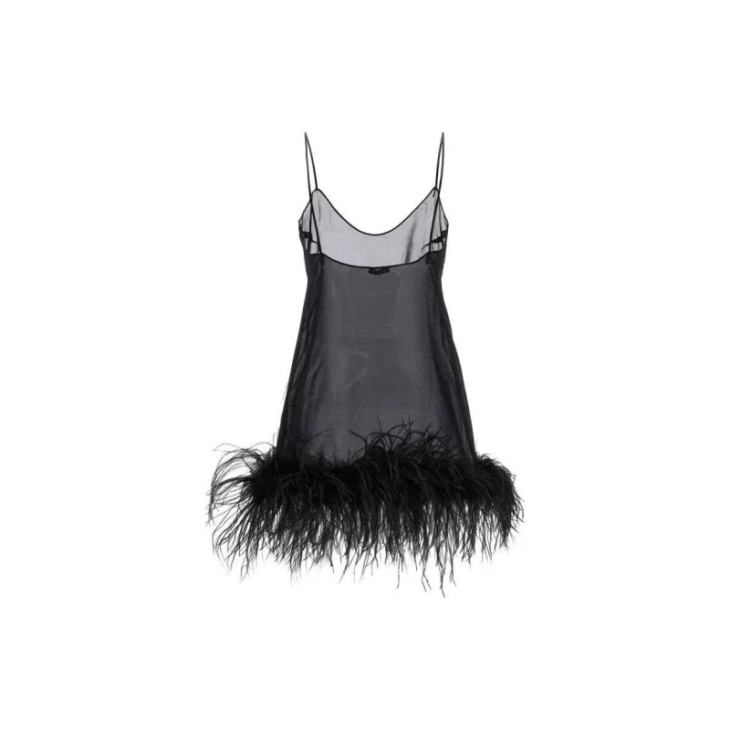 Oséree Embellished Scoop-Neck Babydoll Dress-1