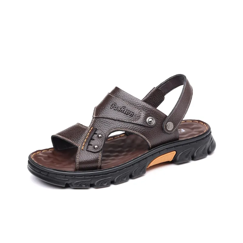 Bindu Beach Sandals Men Black/Brown-0