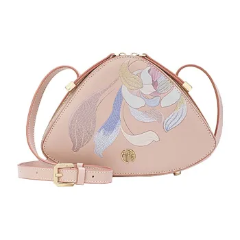 Ancient Yi Xi Cow Leather Cheongsam Crossbody Bag Small Size Women's Peach Blossom Pink
