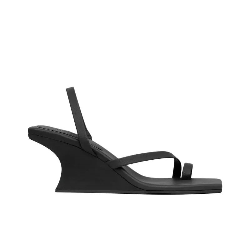 ST. AGNI Architectural Strap Sandals 7cm Women's Black-1