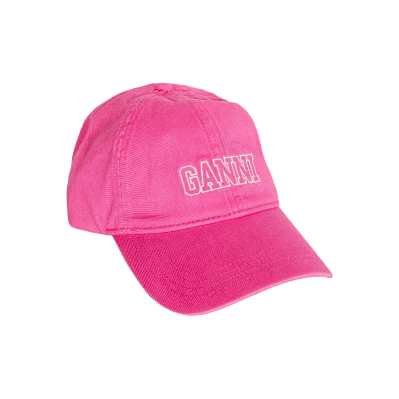 GANNI Logo Embroidered Baseball Cap-2