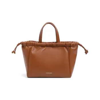 BELLE Artificial Leather Tote Bag Shopping Bag One Shoulder Crossbody Portable Women's Beige/Brown