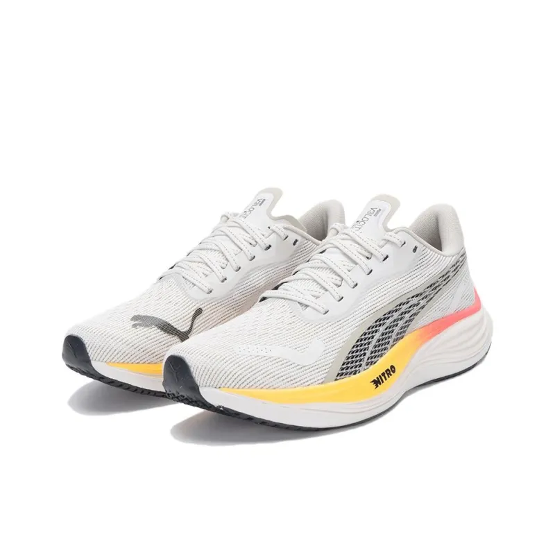 PUMA Velocity Nitro 3 Low Top Running Shoes Women's Gray White-2
