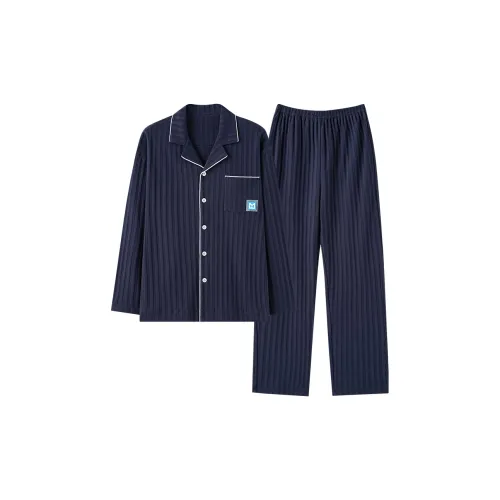 MADALLO Pajama Set Men's Navy Blue