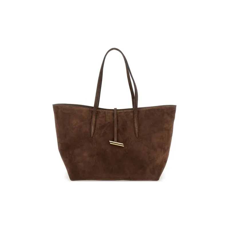 Little Liffner Cow Suede Tote Bag Shopping Bag Handbag Shoulder Bag Women's Brown-0