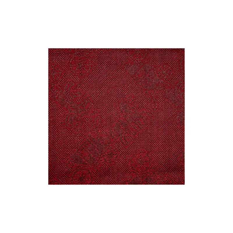 COACH Silk Cotton Scarves Shawl Unisex Burgundy-1