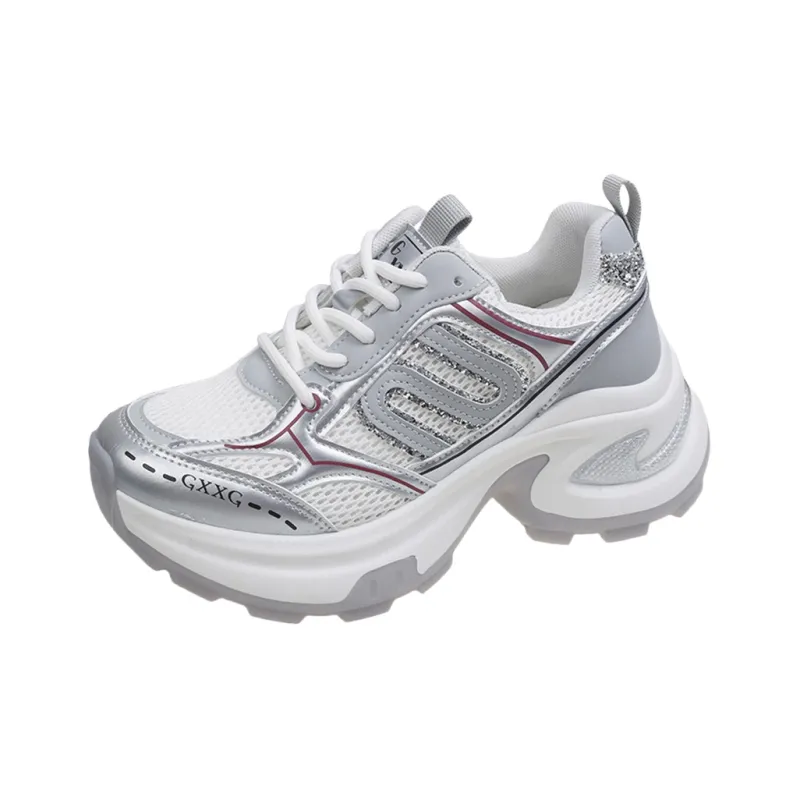 Luji Cushioning Anti Slip And Wear Resistant Breathable Coverage Low Top Chunky Sneakers Women's-4