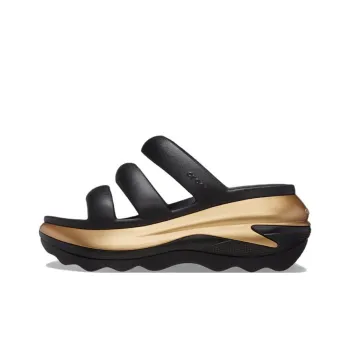 Crocs Slip Resistant Abrasion Resistant Slide Slippers Women's Black Gold