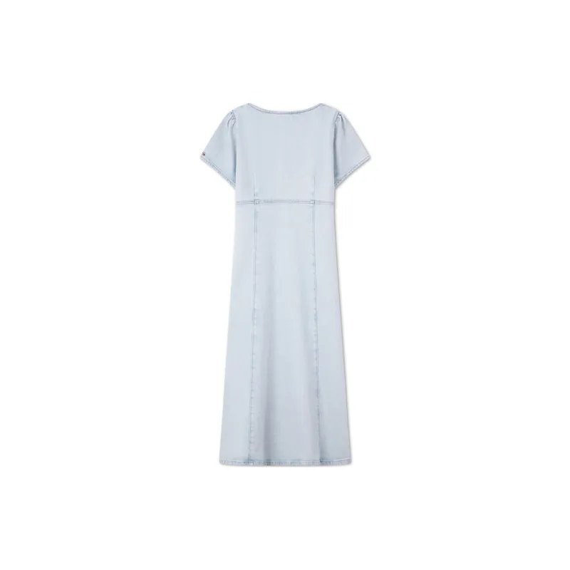 Tommy Hilfiger Short-Sleeved Dresses Women's Light Denim Blue-1