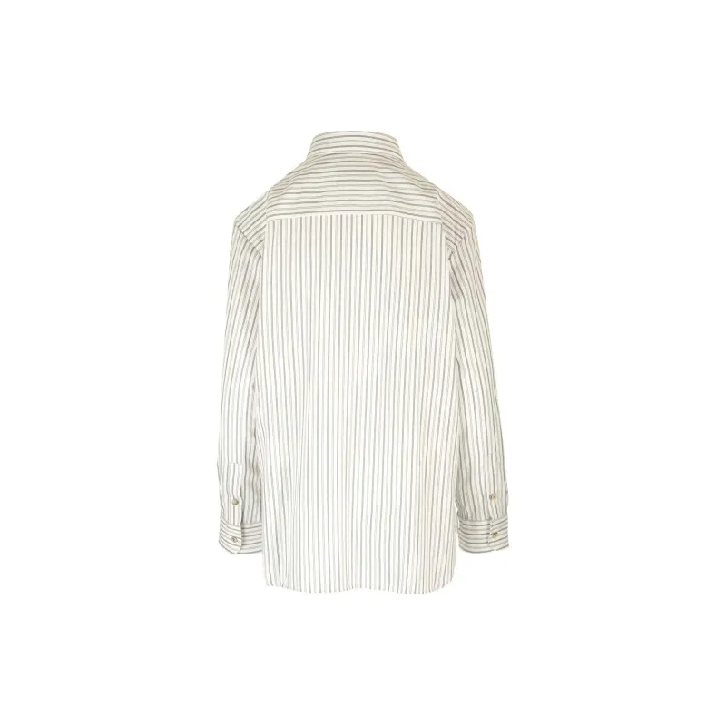 A.P.C Sela Pinstriped Long-Sleeved Shirt-1
