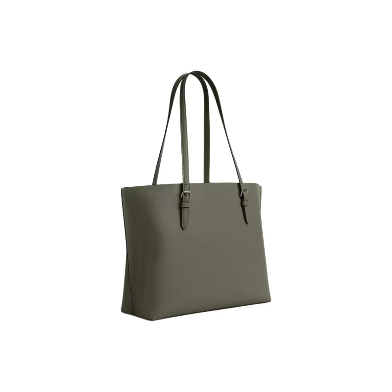 COACH Eggstone Grain Leather Tote Bag Shopping Bag Shoulder Bag Handbag Large Size Women's Army Green-1
