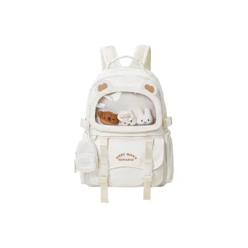 Miffy Fabric Backpack Large Size Women's Ecru/Pink Yellow