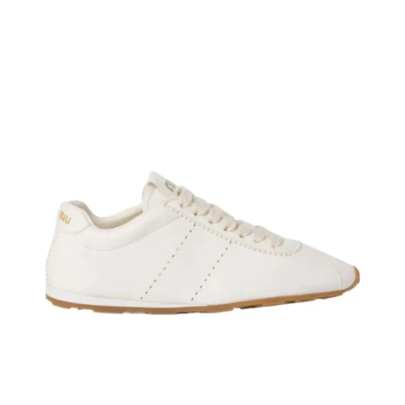 MIU MIU Plume Low Top Casual Shoes Women's Ivory-1