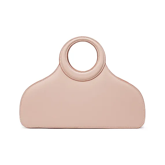 Ancient Yi Xi Cow Leather Shoulder Bag, Crossbody Bag, Handbag Women's Peach Branch Pink-2