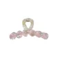 Icy Clear Pink Small Round Bead Claw Clip