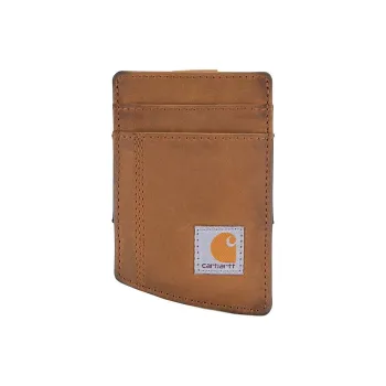 Carhartt Grained Saddle Leather Wallet Unisex Brown