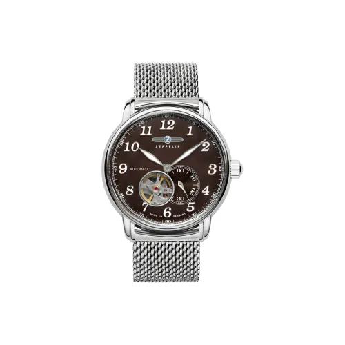 ZEPPELIN Piaget Collection Automatic Mechanical Movement Men's Watches Watch 40 Coffee Watch Dial Steel Strap