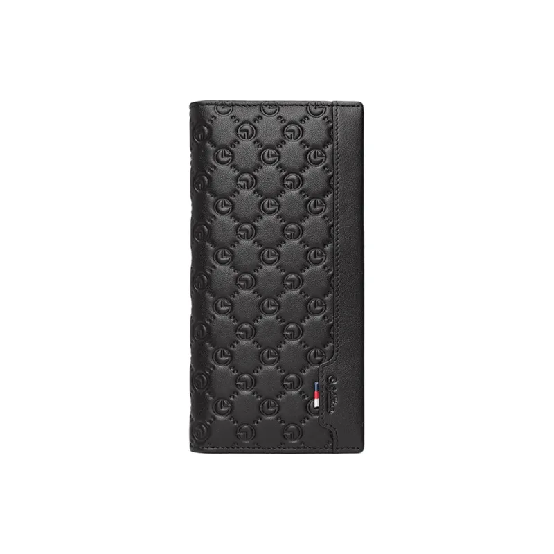 GOLDLION Cow Leather Long Wallets Regular Men's Black-0