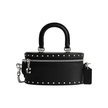 COACH Trail Cow Leather Handbag, Shoulder Bag, Crossbody Bag Trumpets Women's Black