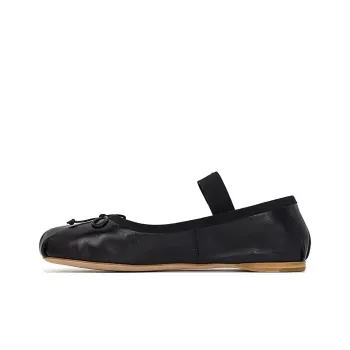 MIU MIU Flat Mary Jane Shoes Women's Black