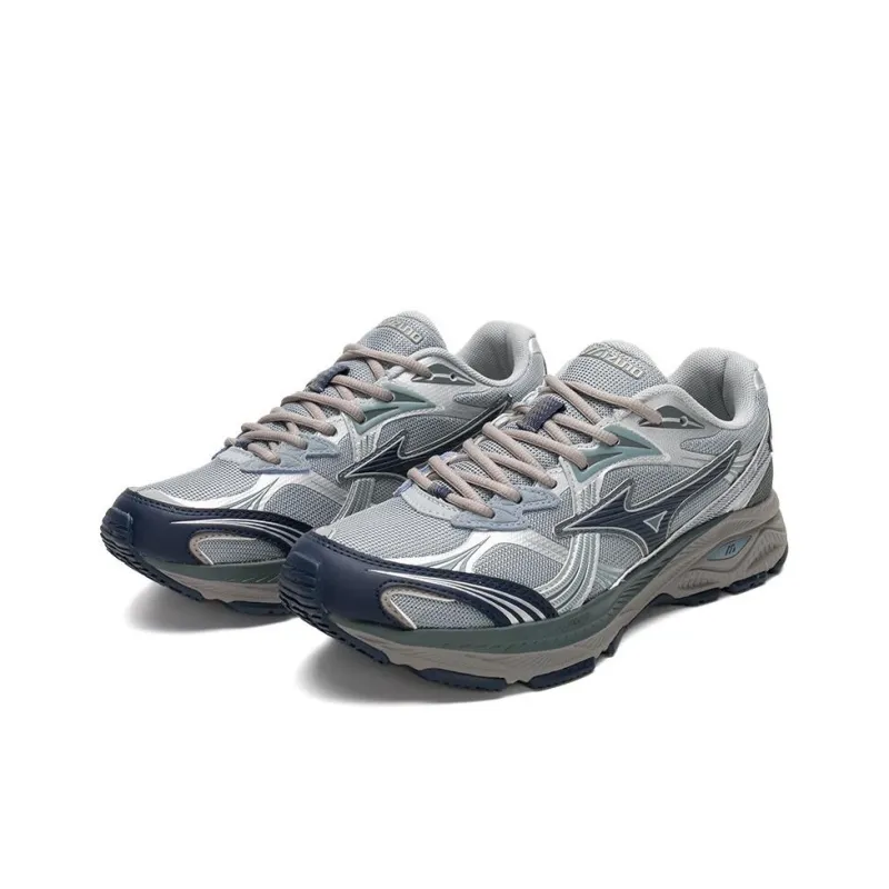 Mizuno Anti Slip And Wear Resistant Breathable Low Top Running Shoes Unisex Blue Black-2