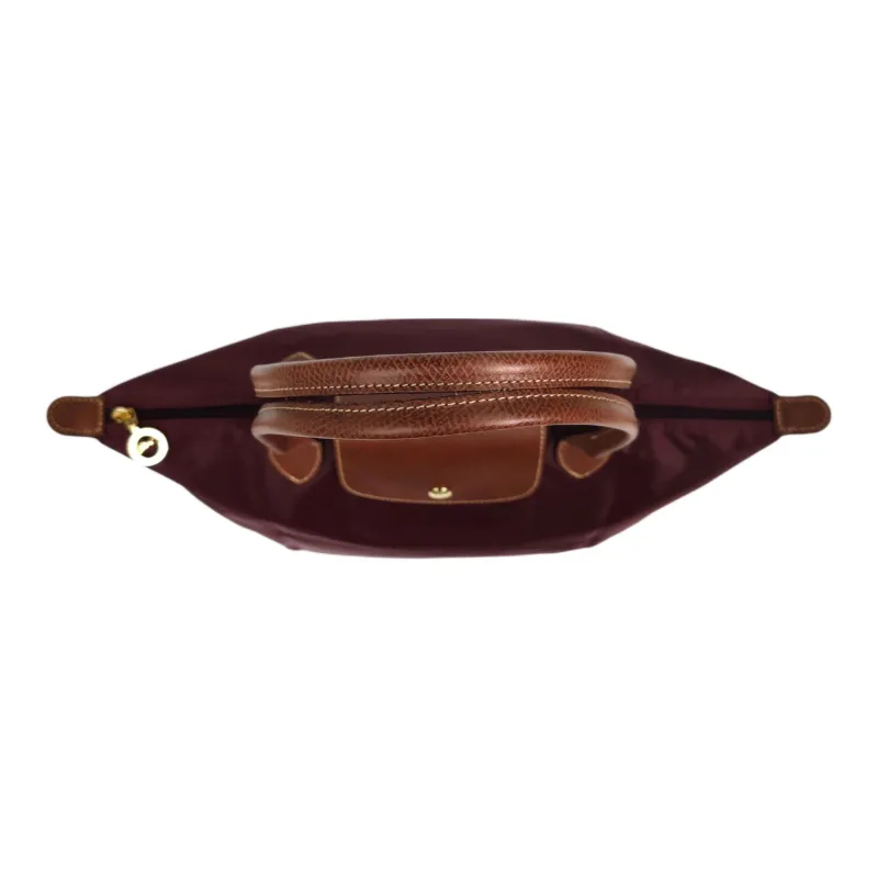 LONGCHAMP Le Pliage Recycled Polyamide With Canvas Shoulder Bag Medium Size Women's Burgundy-4