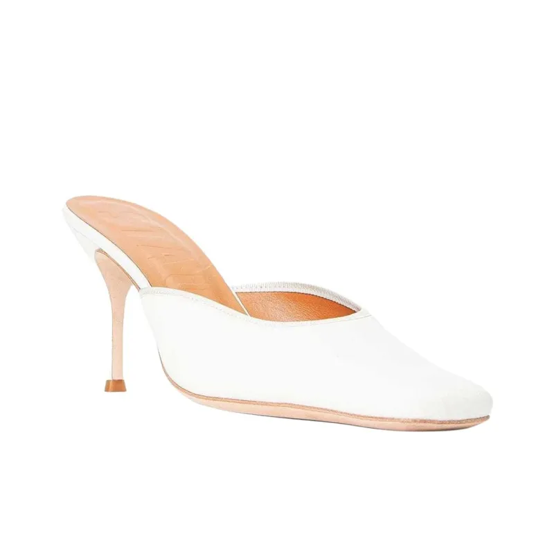 Staud Closed Toe Slippers 9cm Women's White-2