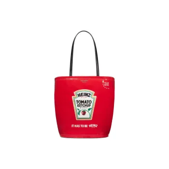 Kate Spade X Heinz Synthetic Leather Tote Bag Shopping Bag Shoulder Bags Women's Tomato Sauce Red