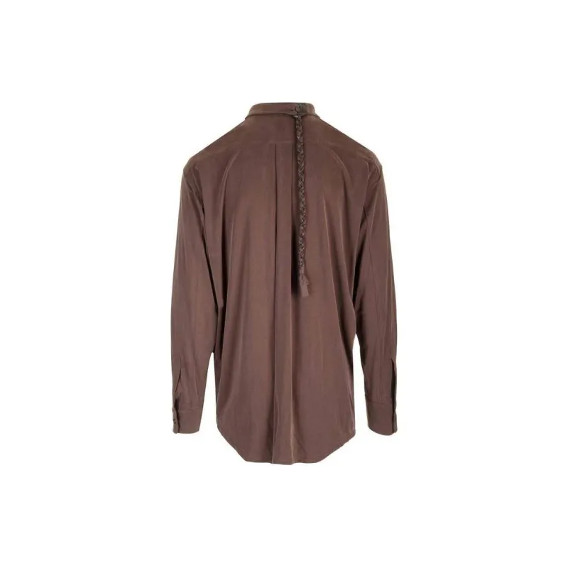 Magliano Braided Strap Detailed Spread Collared Shirt-1