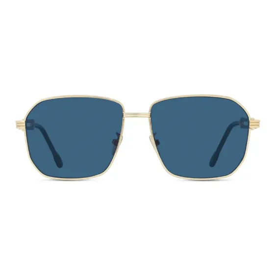 FRED Metal Irregular Shape Sunglasses Men's Gold-1