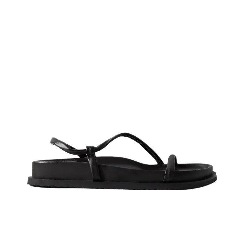 ST. AGNI Twist Strap Sandals Women's Black-1