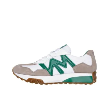 Skechers MARK NASON Anti Slip Wear Resistant Low Top Casual Running Shoes Women's White Green