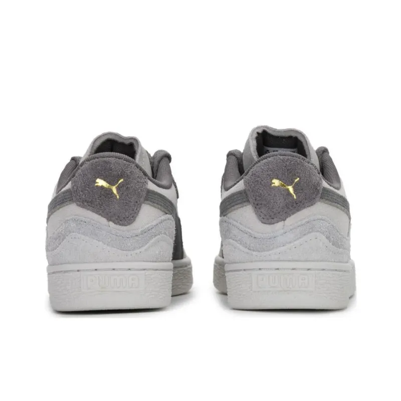 PUMA Suede Trippy Durable Breathable Low Top Casual Shoes Unisex Gray Black-3