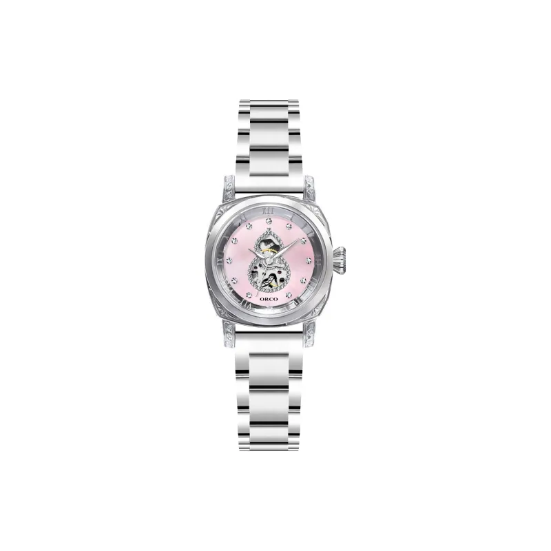ORCO Automatic Mechanical Movement Watch Women's Watch White Dial-11
