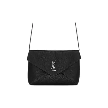 SAINT LAURENT CASSANDRE Sheepskin Messenger Bag Shoulder Bag Crossbody Bag Women's Black