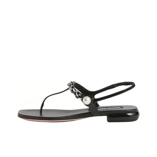 MIU MIU One Strap Sandals Women's Black