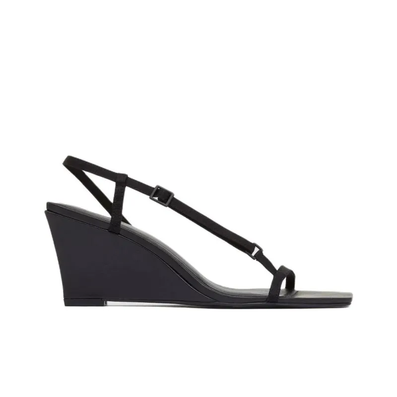 ST. AGNI Brassiere Strap Sandals 7.3cm Women's Black-1